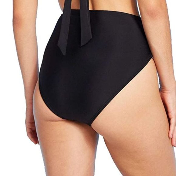 Xhilaration Juniors' Strappy Knotted High Waist Cheeky Bikini Bottom - Picture 3 of 3